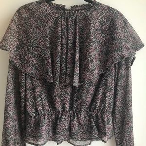 Long Sleeve Sheer Blouse